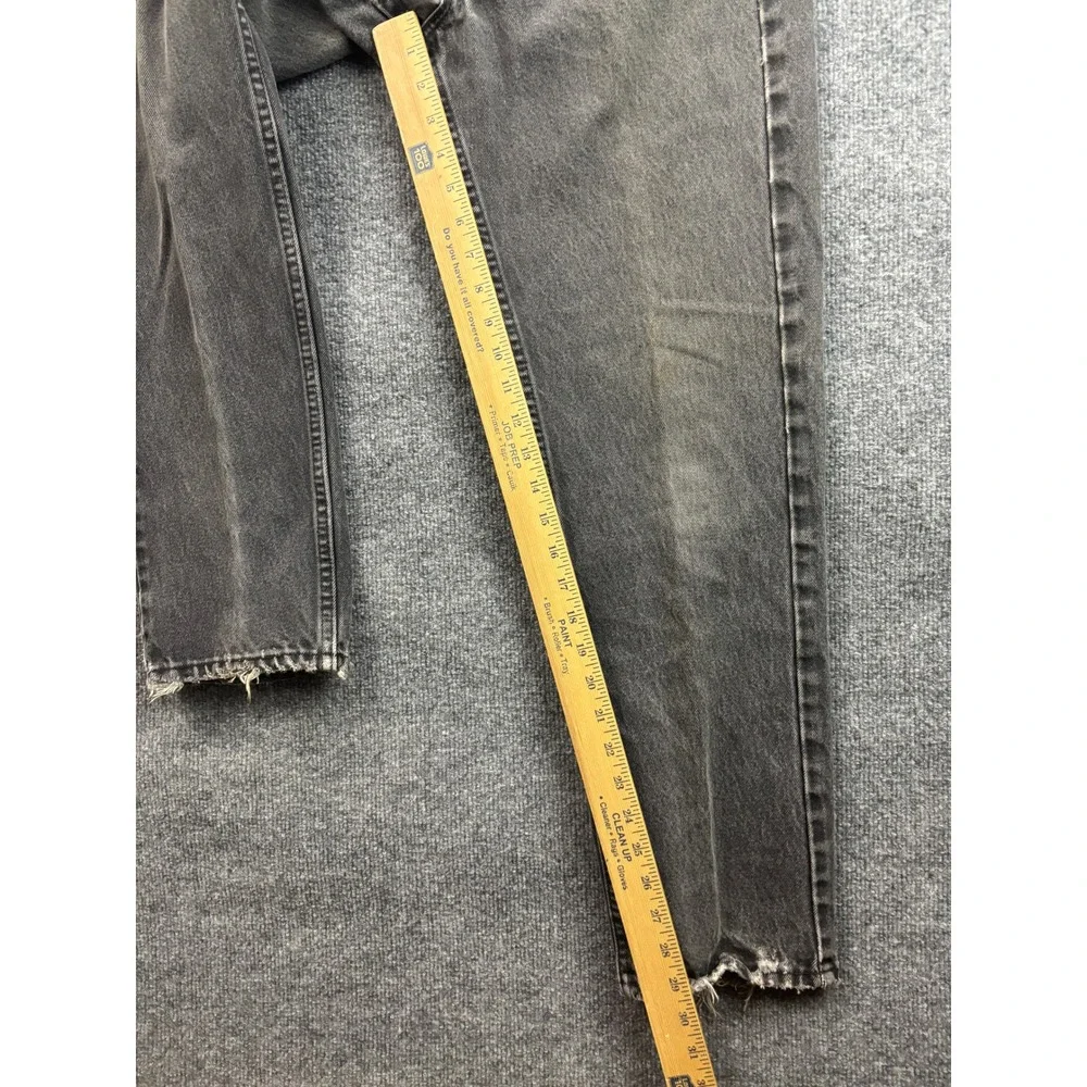 VNTG Levi's 550 Jeans Mens 31x29 Black Orange Tab USA Made Relaxed Tapered Fit